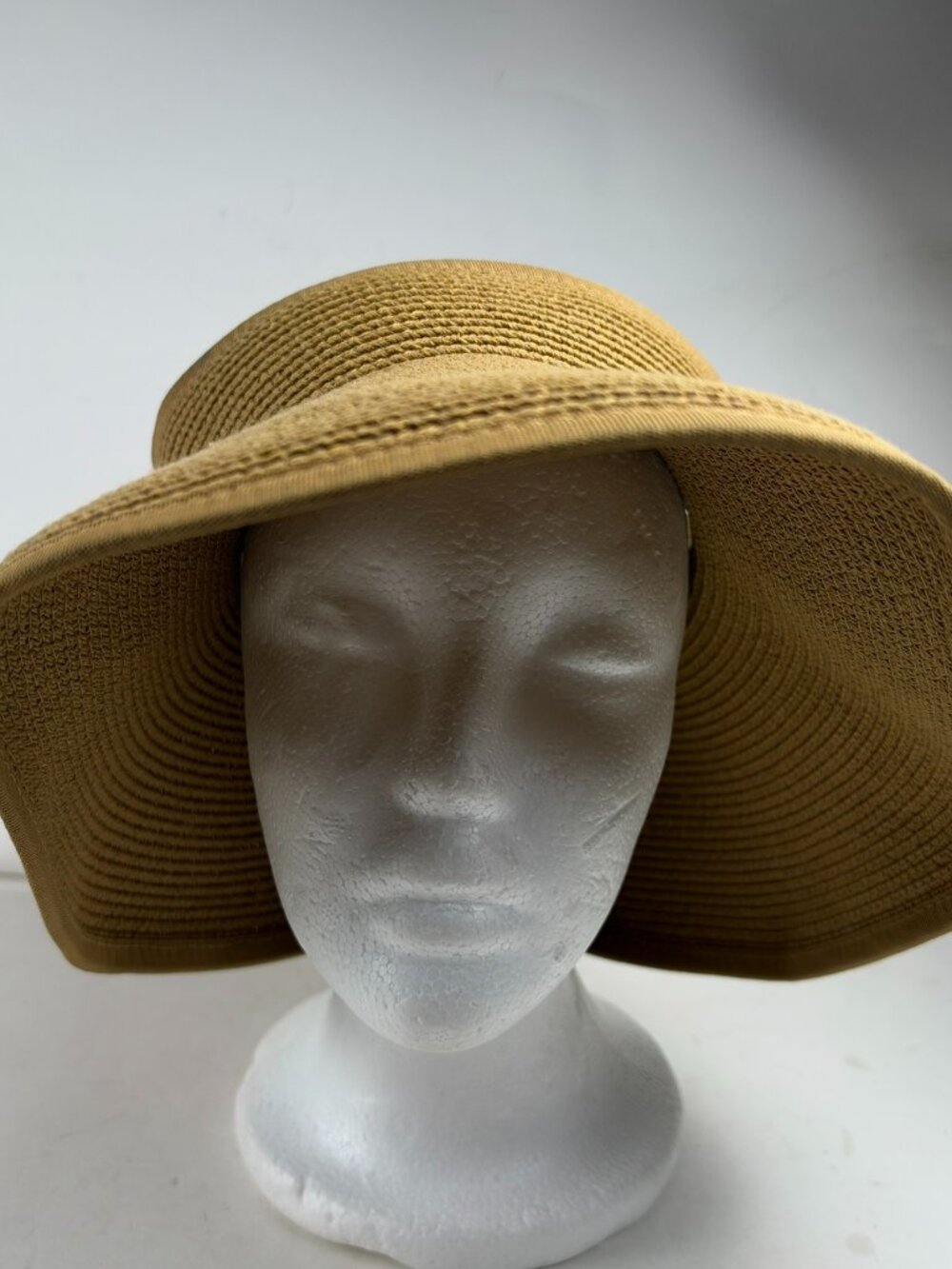 FURTALK Wide Brim Straw Sun Visor Hat Womens Roll Up Packable Ponytail Cap OS